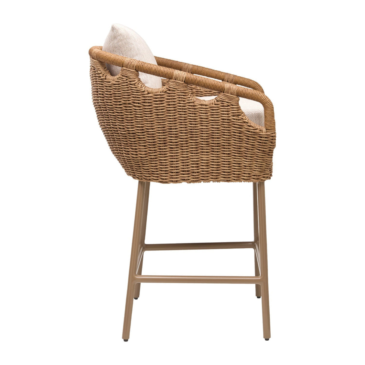 Modern European furniture - Hand-Woven Wicker Outdoor Bar Stool - www.oroa.com