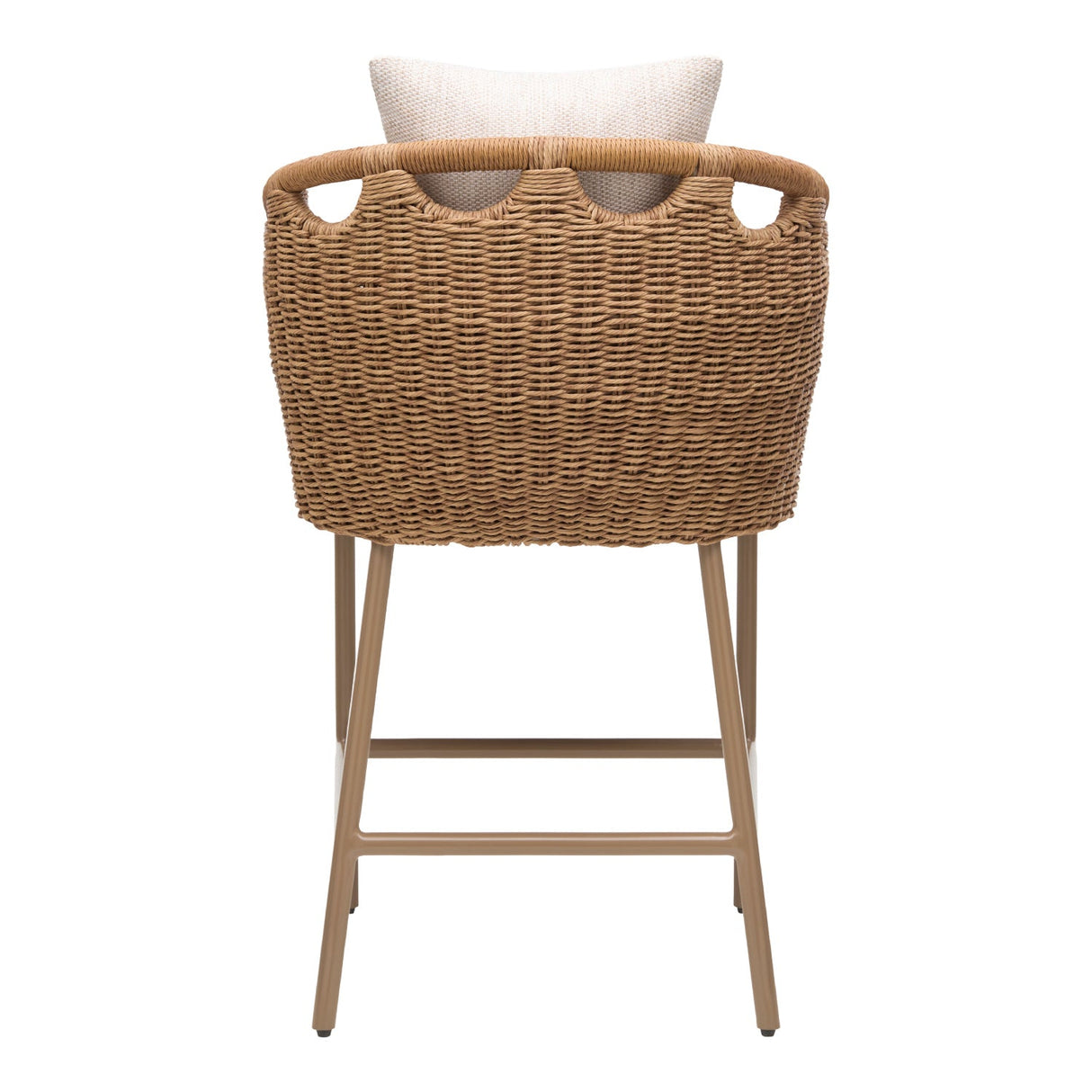 Modern European furniture - Hand-Woven Wicker Outdoor Bar Stool - www.oroa.com