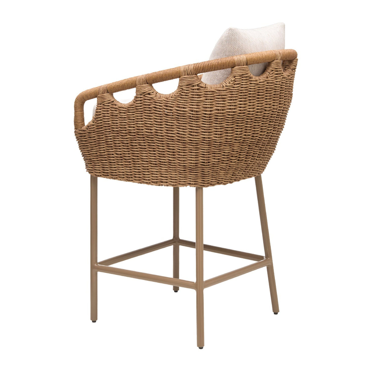 Modern European furniture - Hand-Woven Wicker Outdoor Bar Stool - www.oroa.com