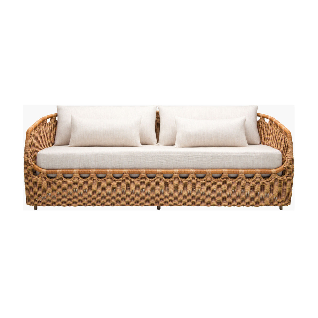 Hand-Woven Wicker Outdoor Sofa | Oroa.com