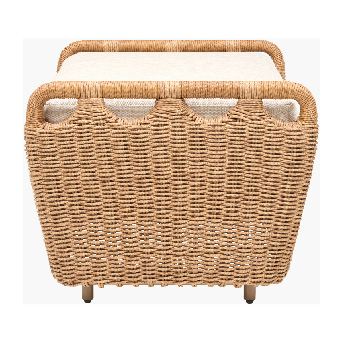 Hand-Woven Wicker Outdoor Ottoman | Oroa.com