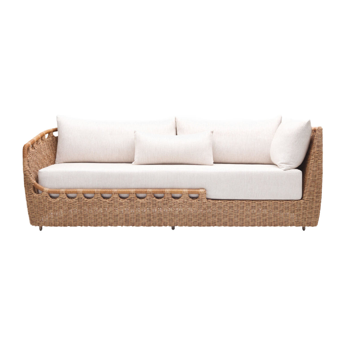 Modern European furniture - Hand-Woven Wicker Outdoor Sectional Sofa - www.oroa.com
