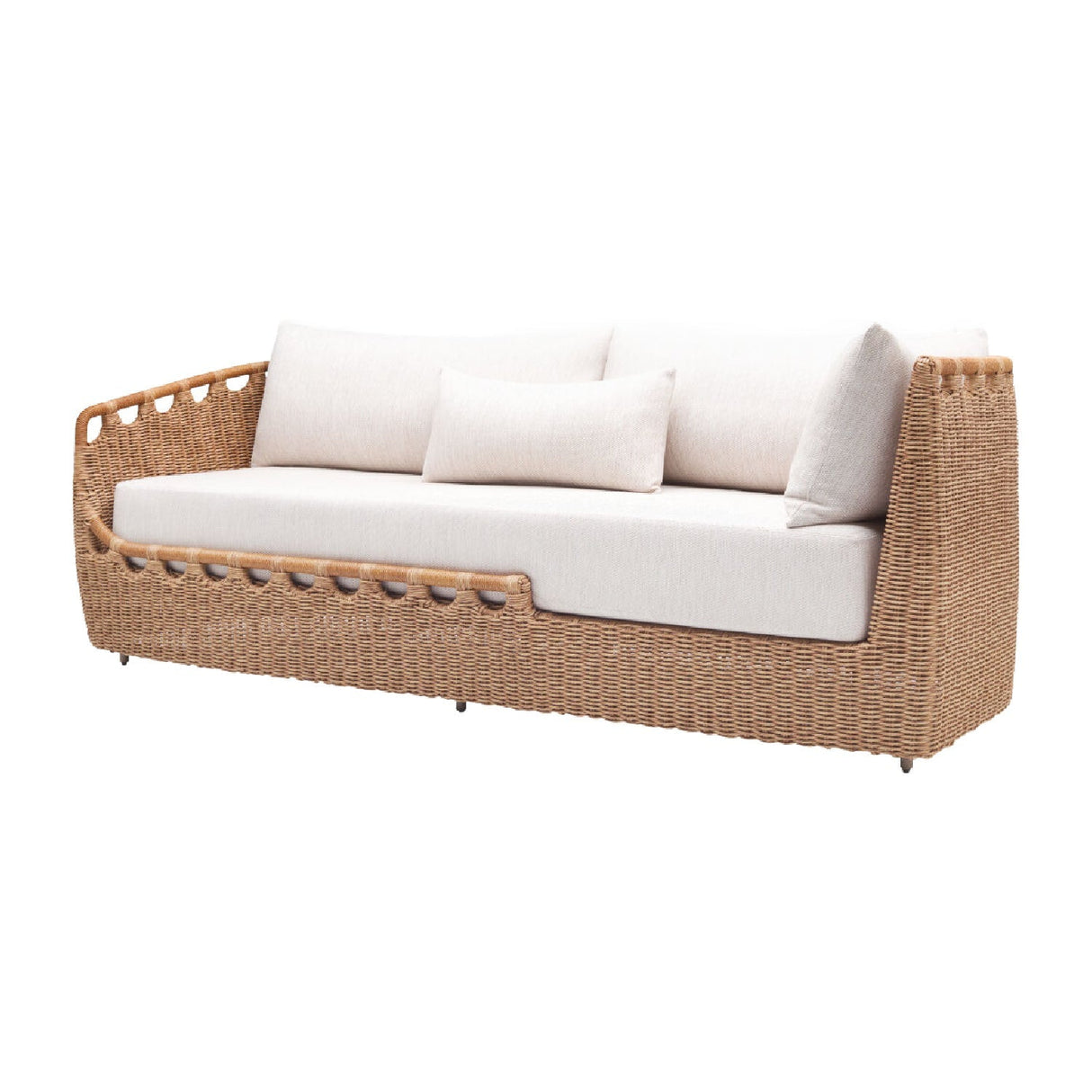 Modern European furniture - Hand-Woven Wicker Outdoor Sectional Sofa - www.oroa.com
