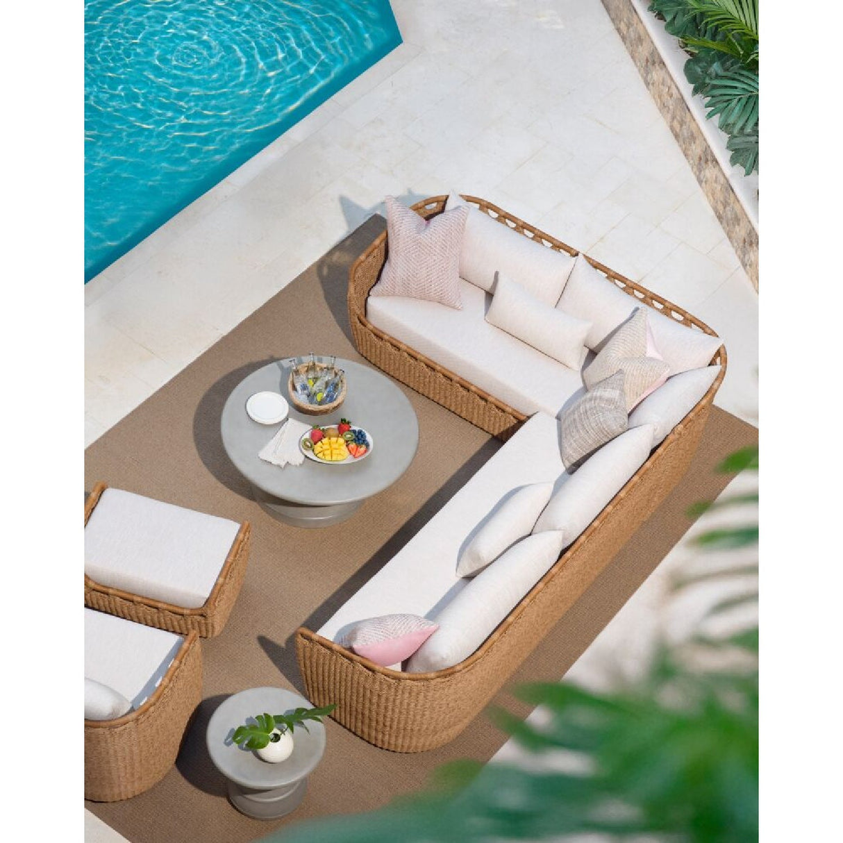 Modern European furniture - Hand-Woven Wicker Outdoor Sectional Sofa - www.oroa.com