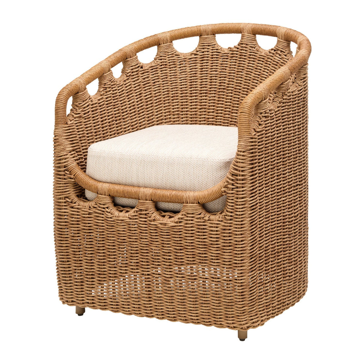 Modern European furniture - Hand-Woven Wicker Outdoor Dining Chair - www.oroa.com