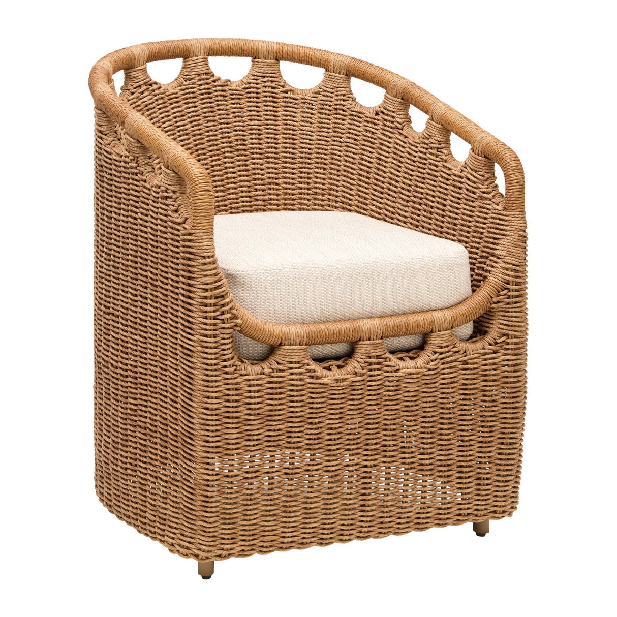 Modern European furniture - Hand-Woven Wicker Outdoor Dining Chair - www.oroa.com