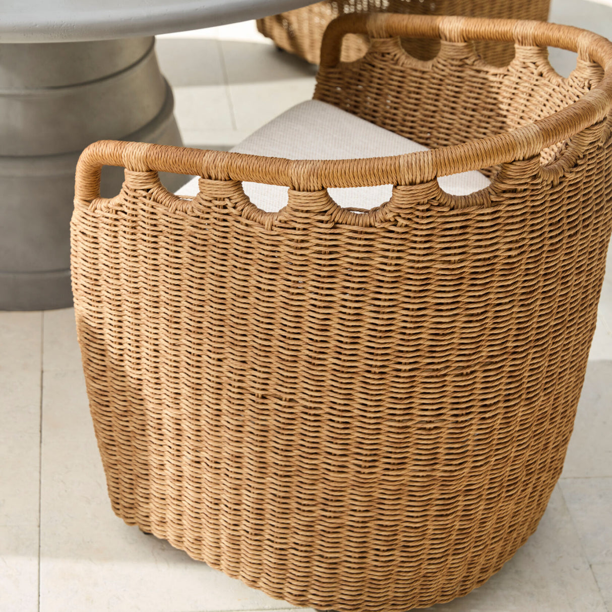 Modern European furniture - Hand-Woven Wicker Outdoor Dining Chair - www.oroa.com