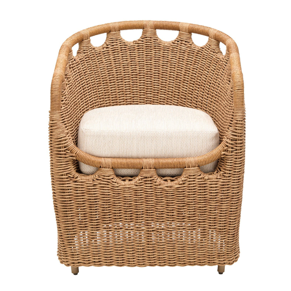 Modern European furniture - Hand-Woven Wicker Outdoor Dining Chair - www.oroa.com
