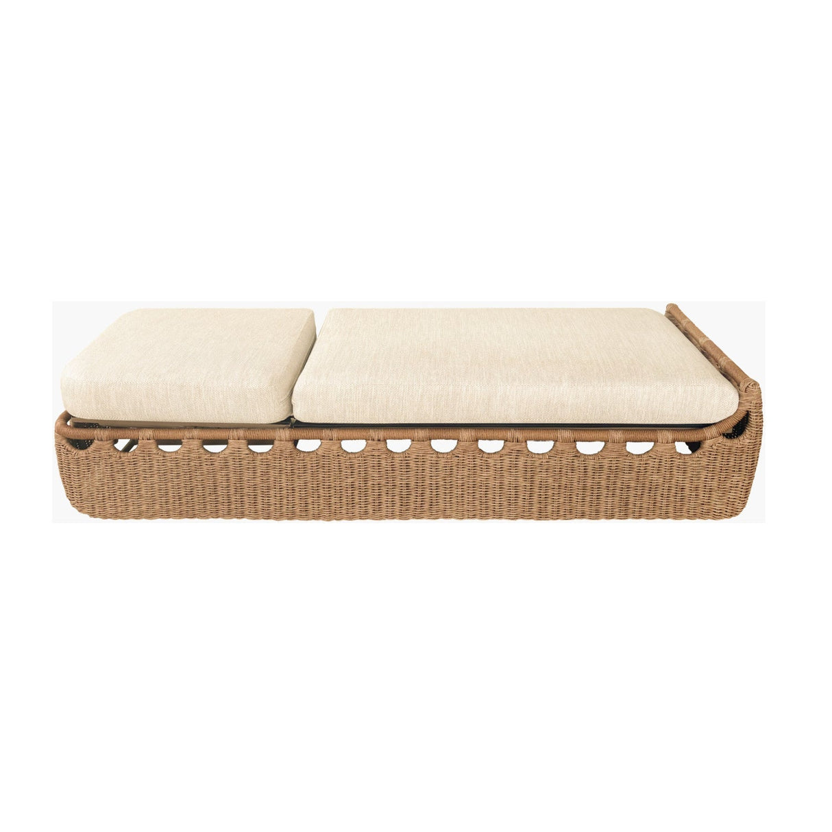 Modern European furniture - Hand-Woven Wicker Outdoor Chaise Lounge - www.oroa.com