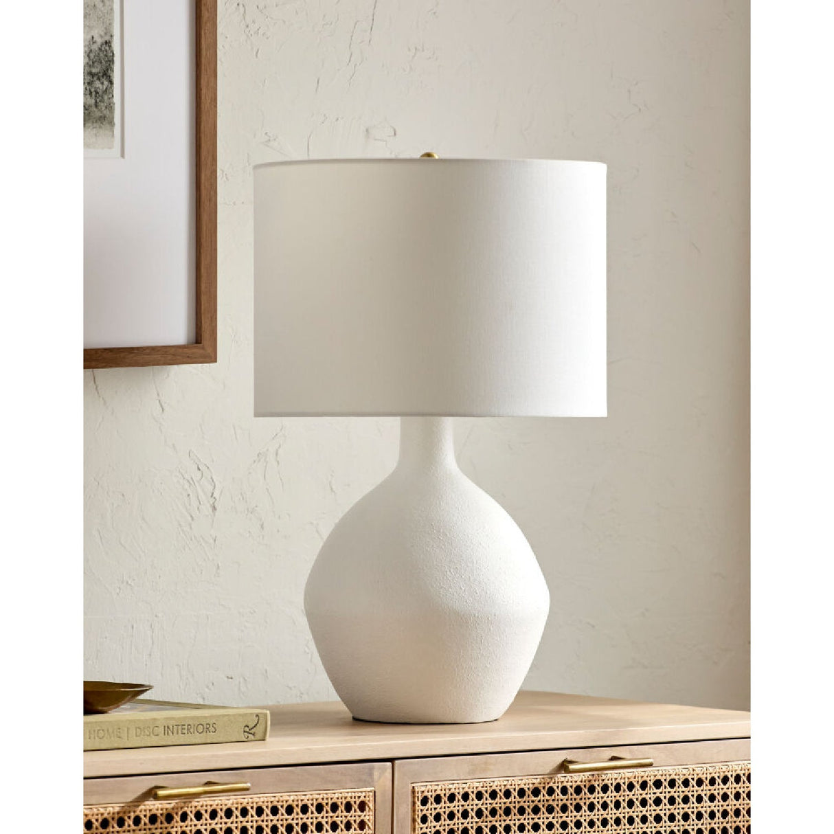 Modern European furniture - Linen Shade Ceramic Table Lamp - www.oroa.com