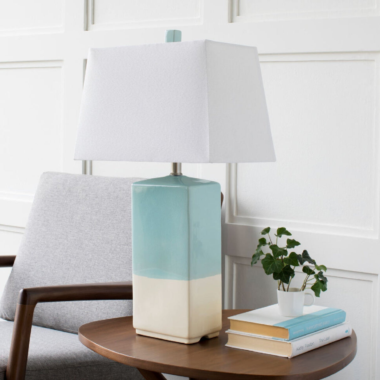 Modern European furniture - Turquoise Ceramic Accent Table Lamp - www.oroa.com