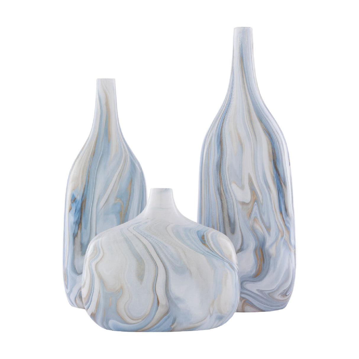 Modern European furniture - Marbled Ceramic Outdoor Vases (3) - www.oroa.com