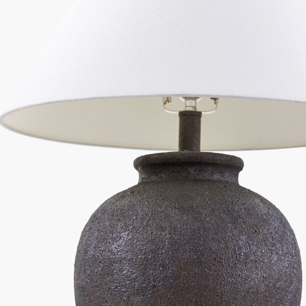 Modern European furniture - Ceramic White Linen Table Lamp - www.oroa.com