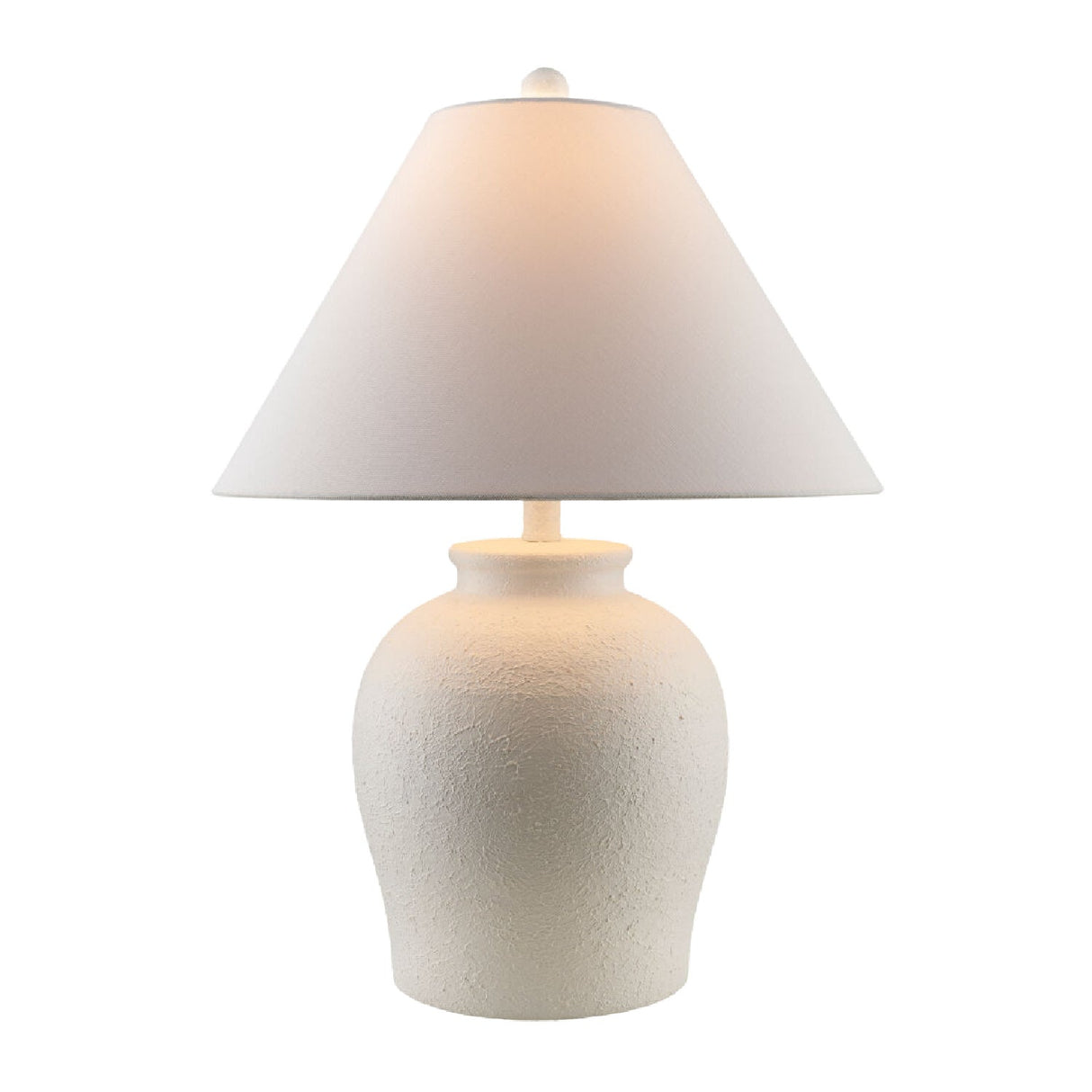 Modern European furniture - Ceramic White Linen Table Lamp - www.oroa.com
