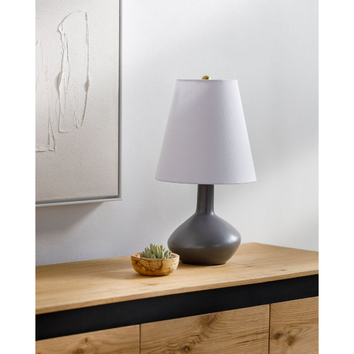 Modern European furniture - Tall Linen Shade Table Lamp - www.oroa.com