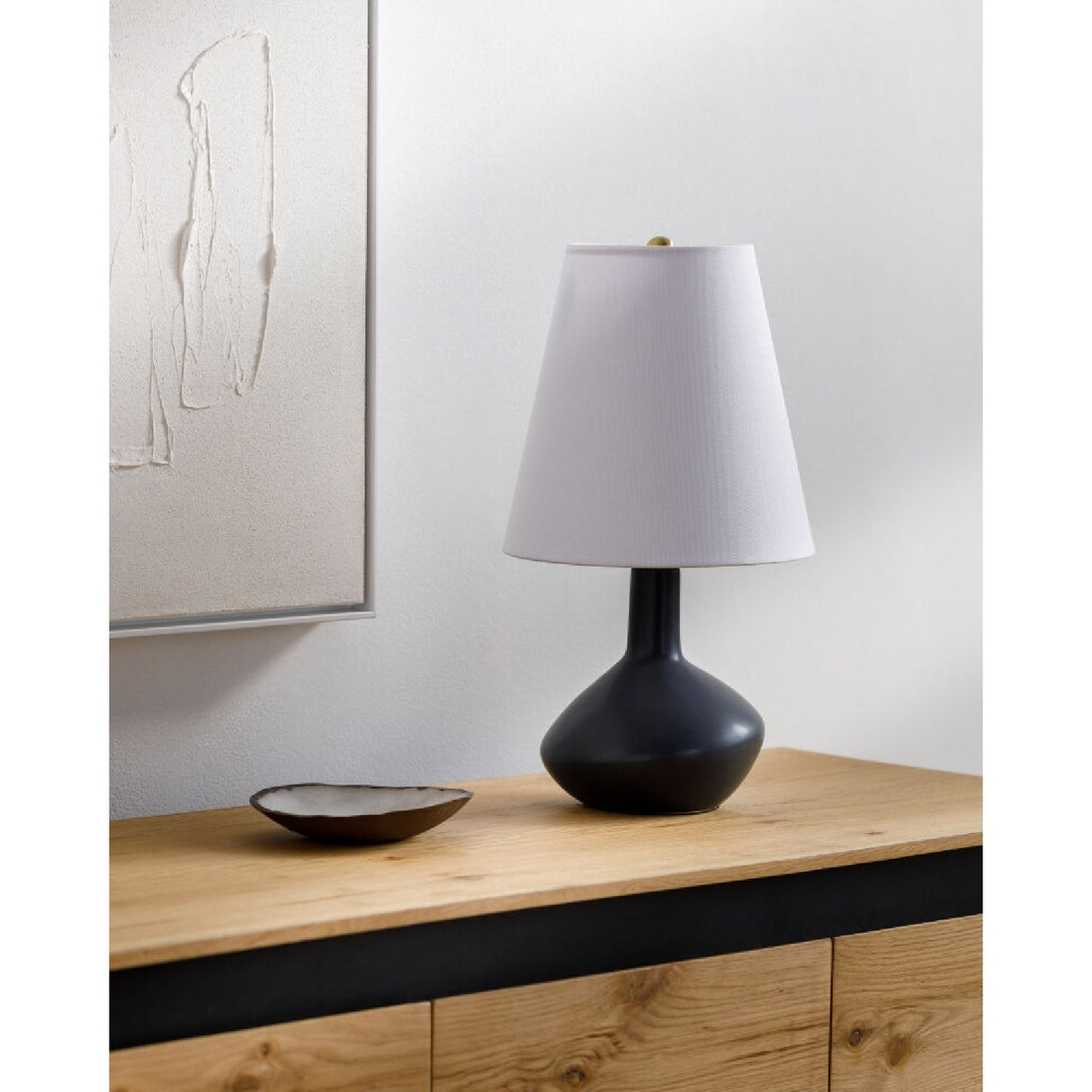 Modern European furniture - Tall Linen Shade Table Lamp - www.oroa.com