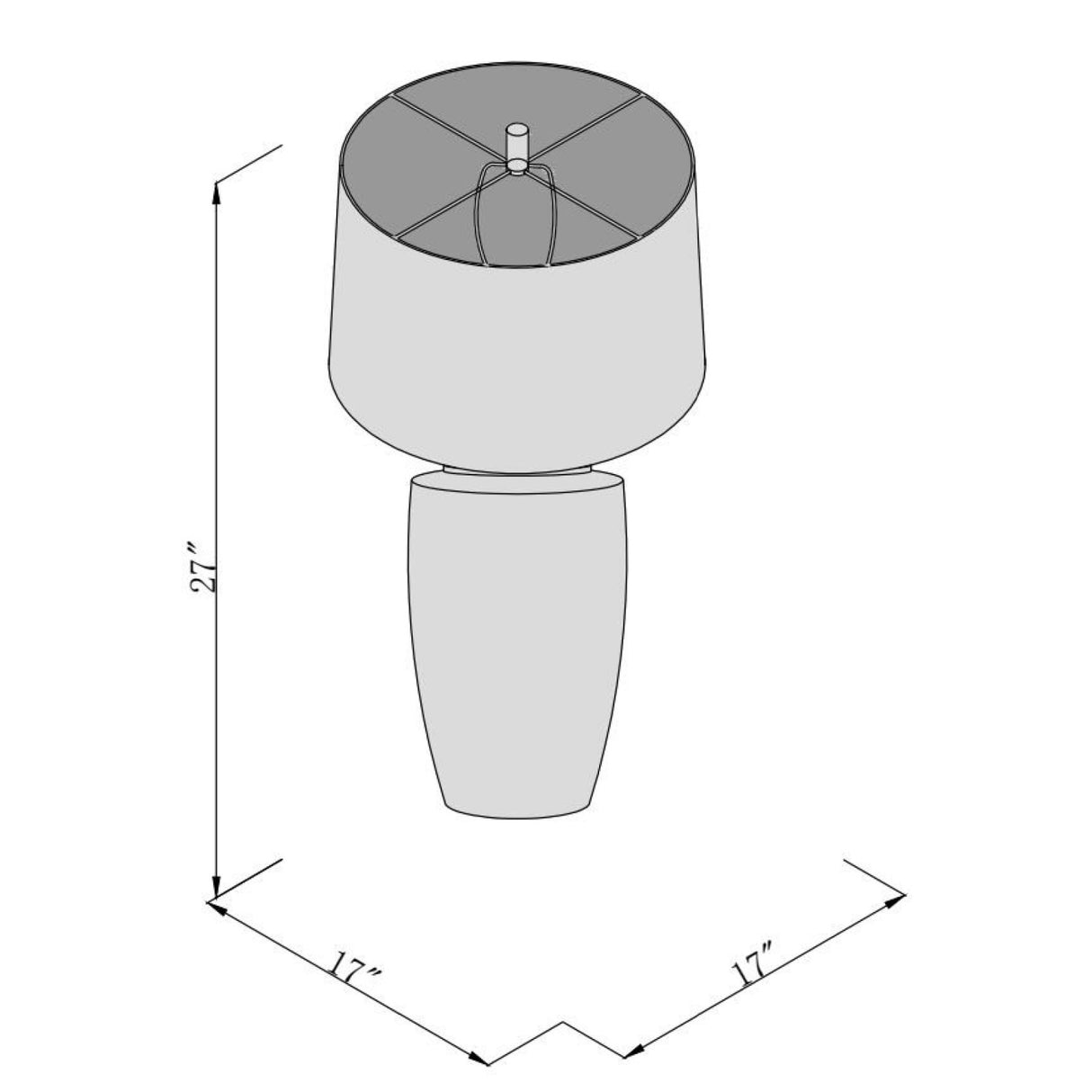 Black Textured Base Table Lamp | Oroa.com