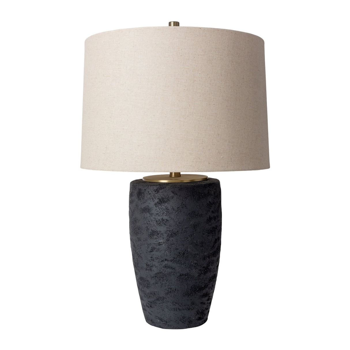 Modern European furniture - Black Textured Base Table Lamp - www.oroa.com