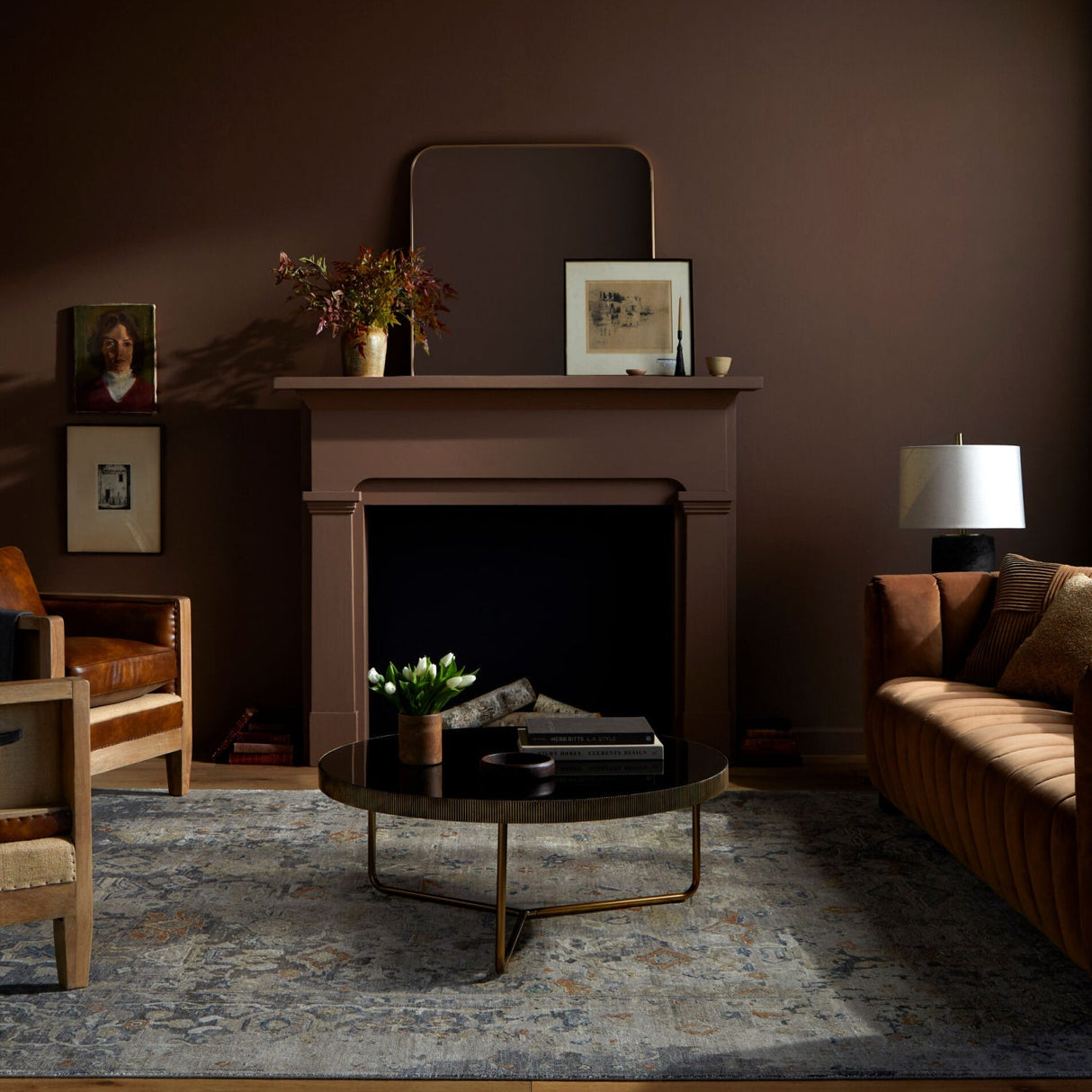 Modern European furniture - Black Textured Base Table Lamp - www.oroa.com