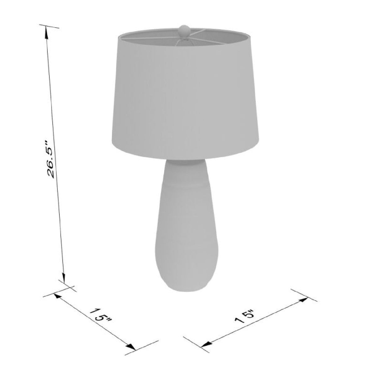 Modern European furniture - Ivory Linen Accent Table Lamp - www.oroa.com