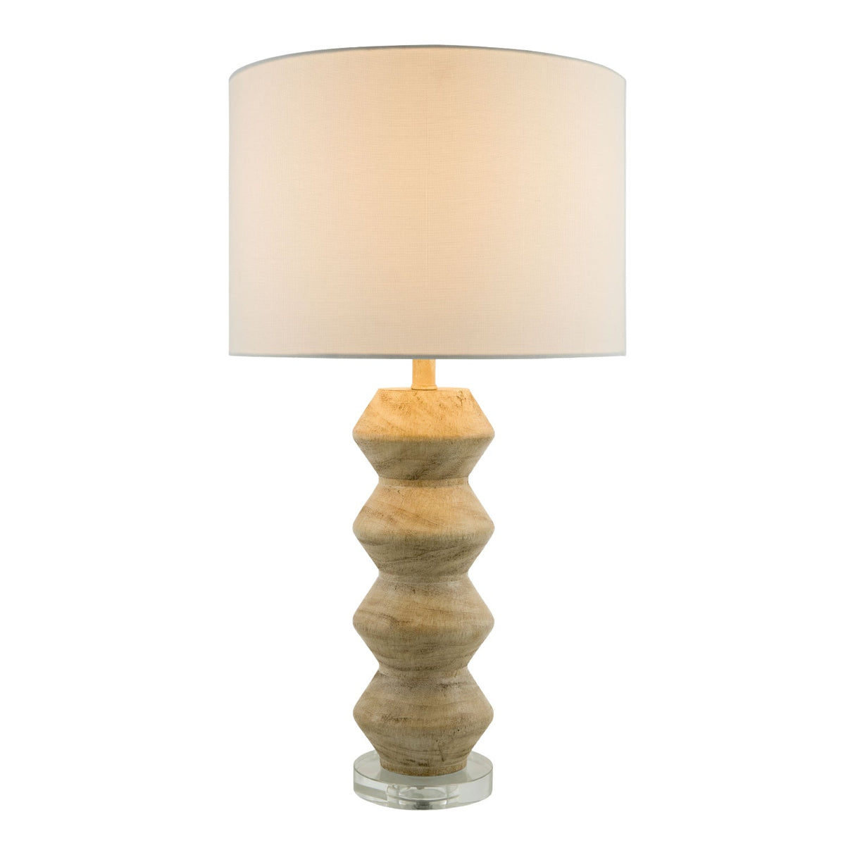 Modern European furniture - Geometrical Base Linen Table Lamp - www.oroa.com