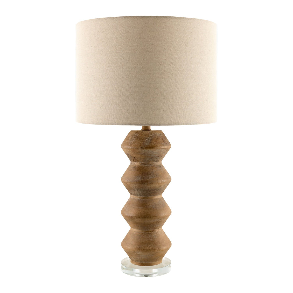 Modern European furniture - Geometrical Base Linen Table Lamp - www.oroa.com