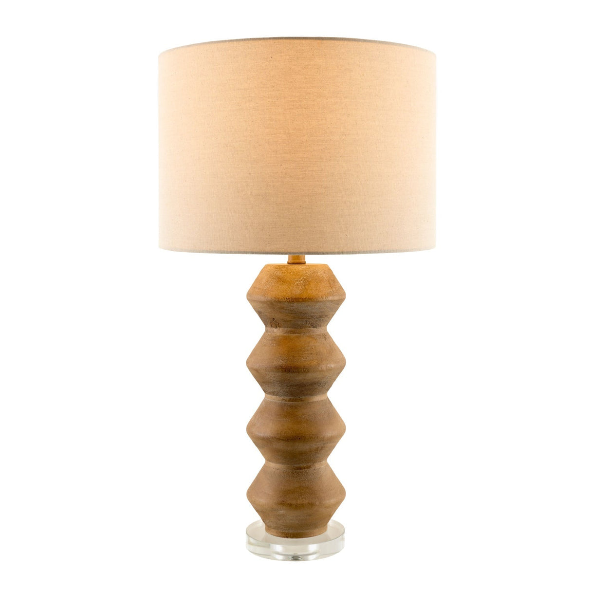 Modern European furniture - Geometrical Base Linen Table Lamp - www.oroa.com