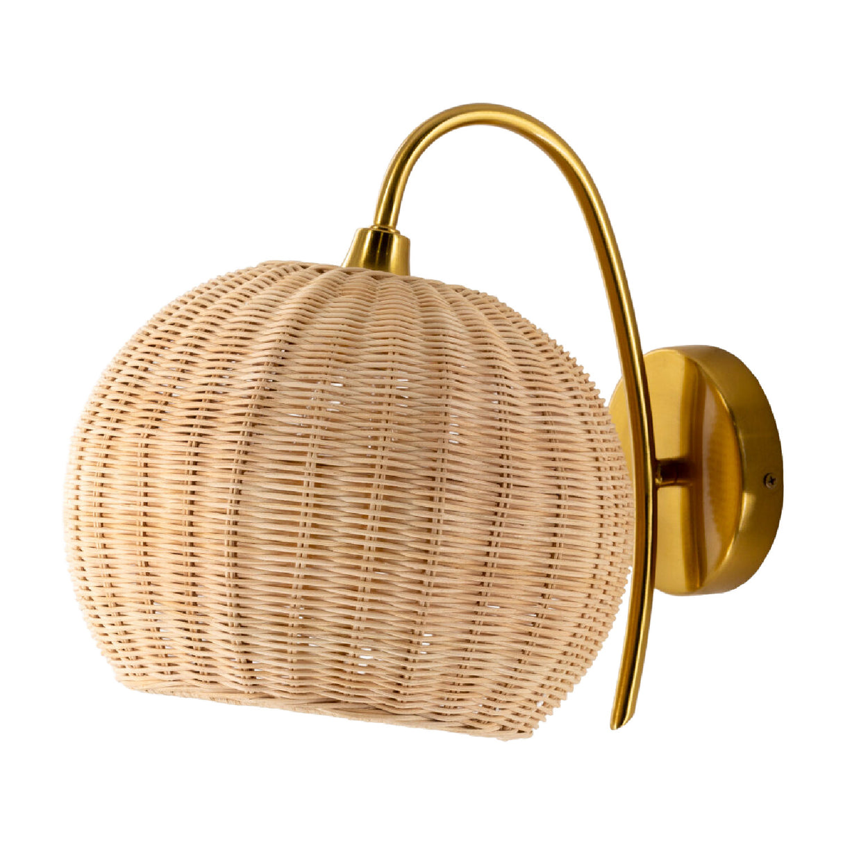 Modern European furniture - Round Rattan Wall Lamp - www.oroa.com