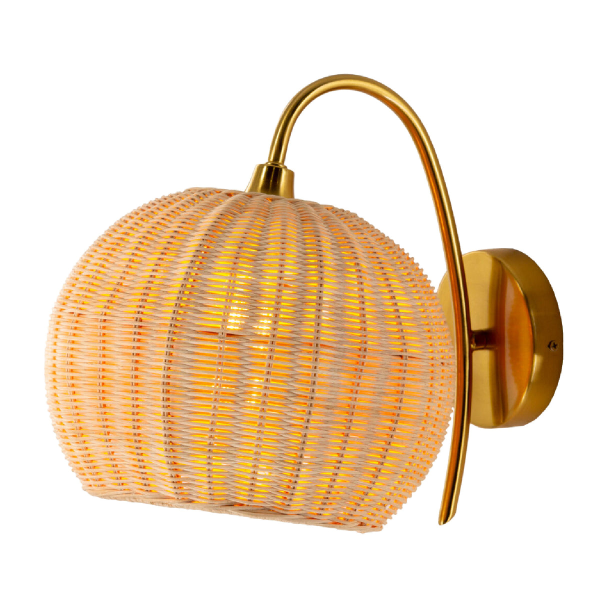 Modern European furniture - Round Rattan Wall Lamp - www.oroa.com