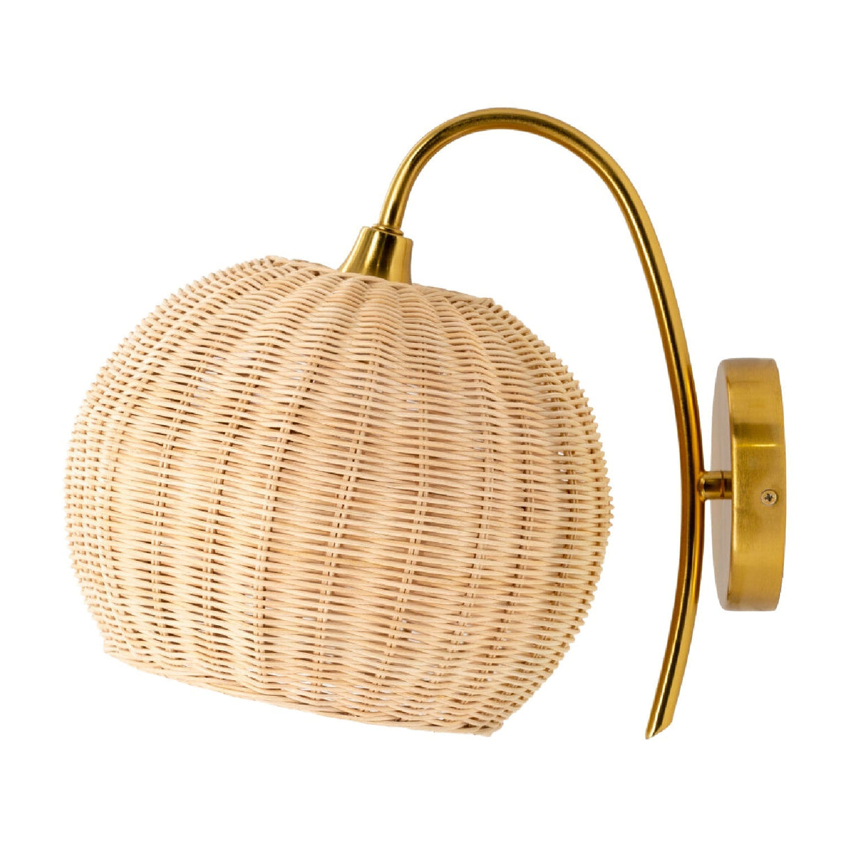 Modern European furniture - Round Rattan Wall Lamp - www.oroa.com