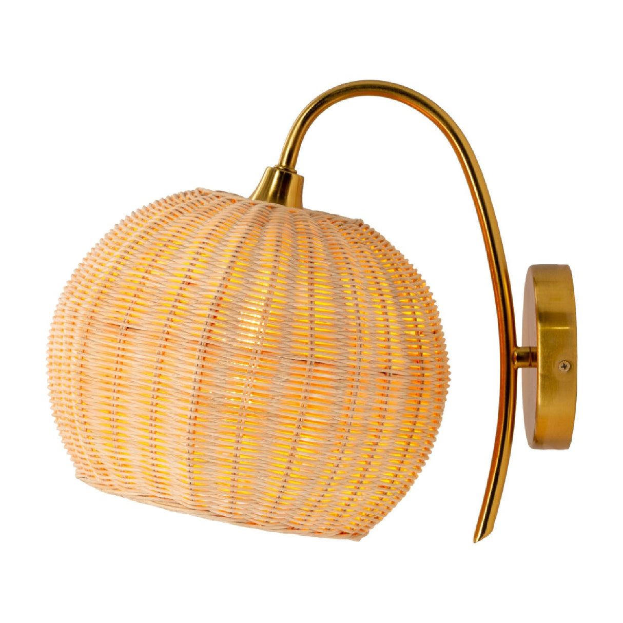 Modern European furniture - Round Rattan Wall Lamp - www.oroa.com