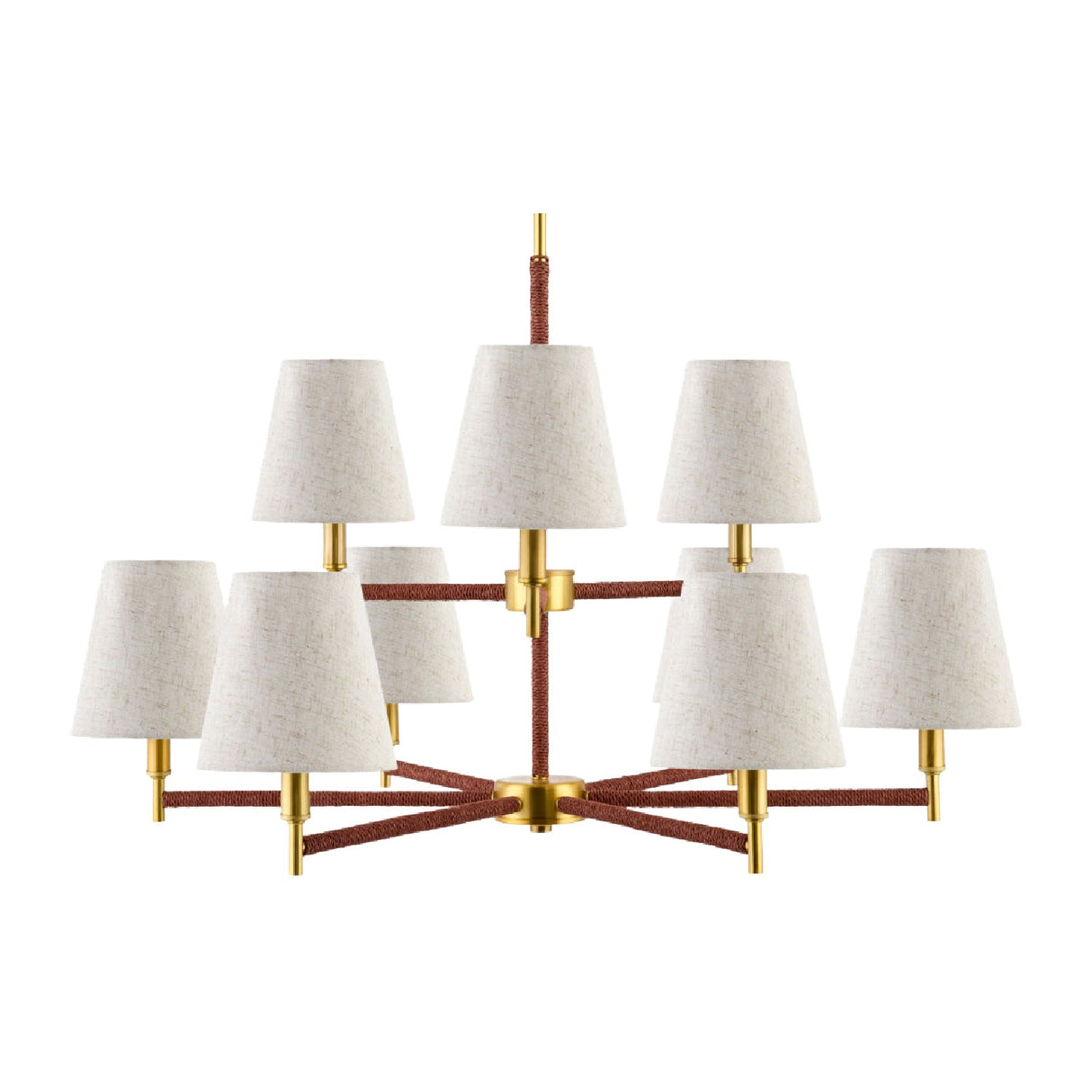 Modern European furniture - Fabric Shade 9-Light Chandelier - www.oroa.com