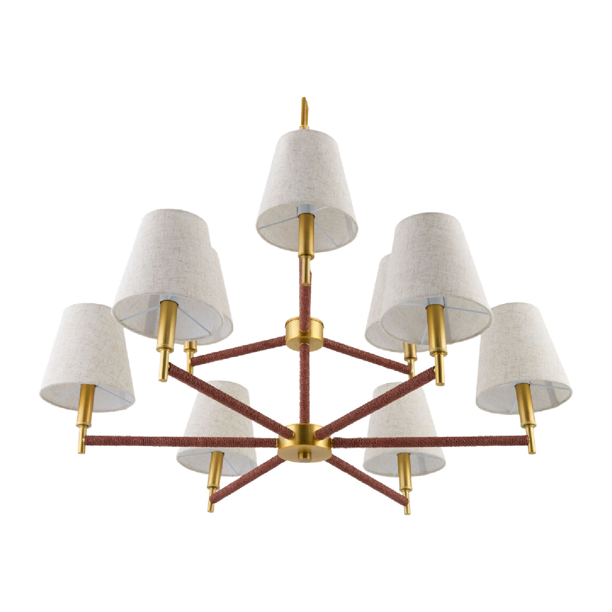 Modern European furniture - Fabric Shade 9-Light Chandelier - www.oroa.com