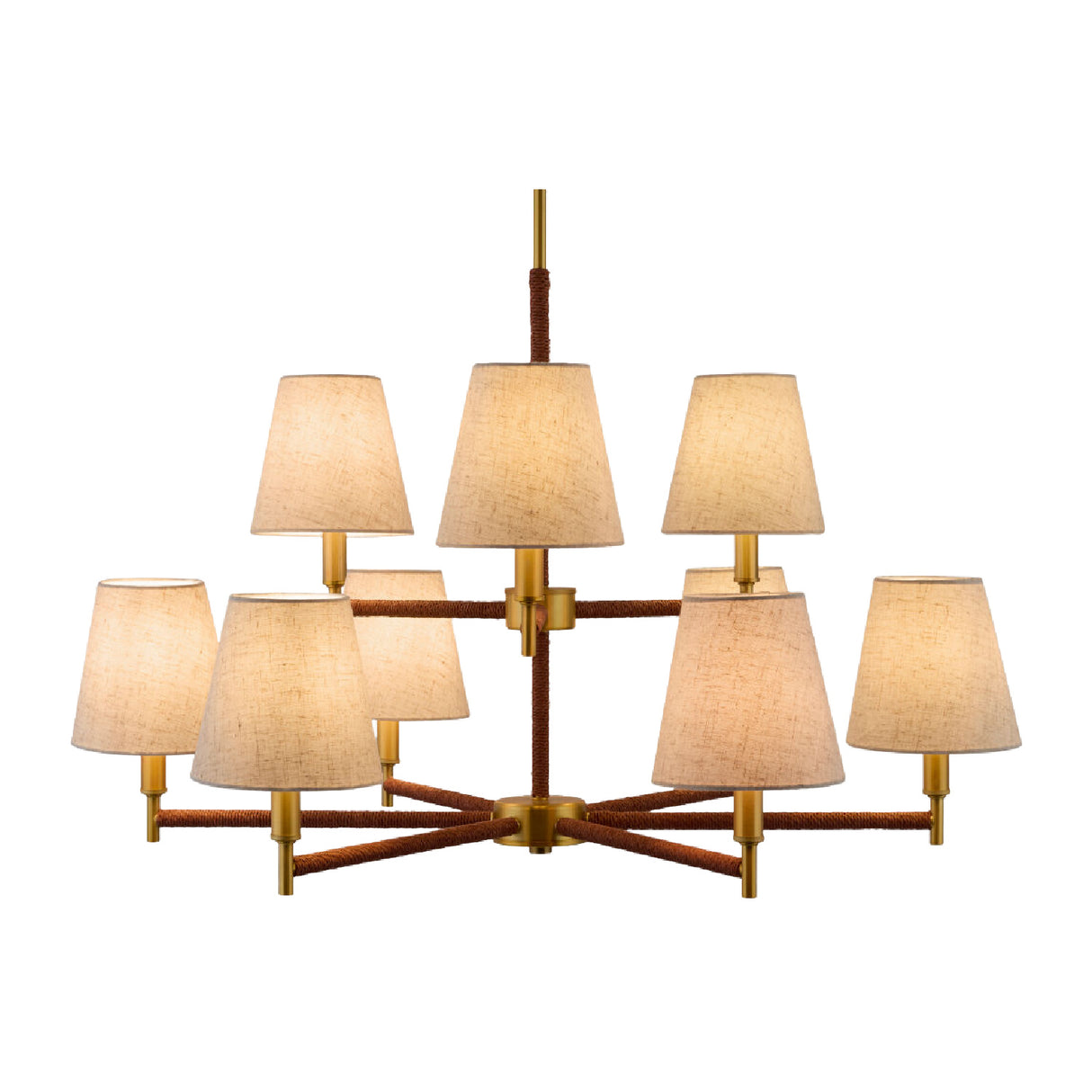 Modern European furniture - Fabric Shade 9-Light Chandelier - www.oroa.com