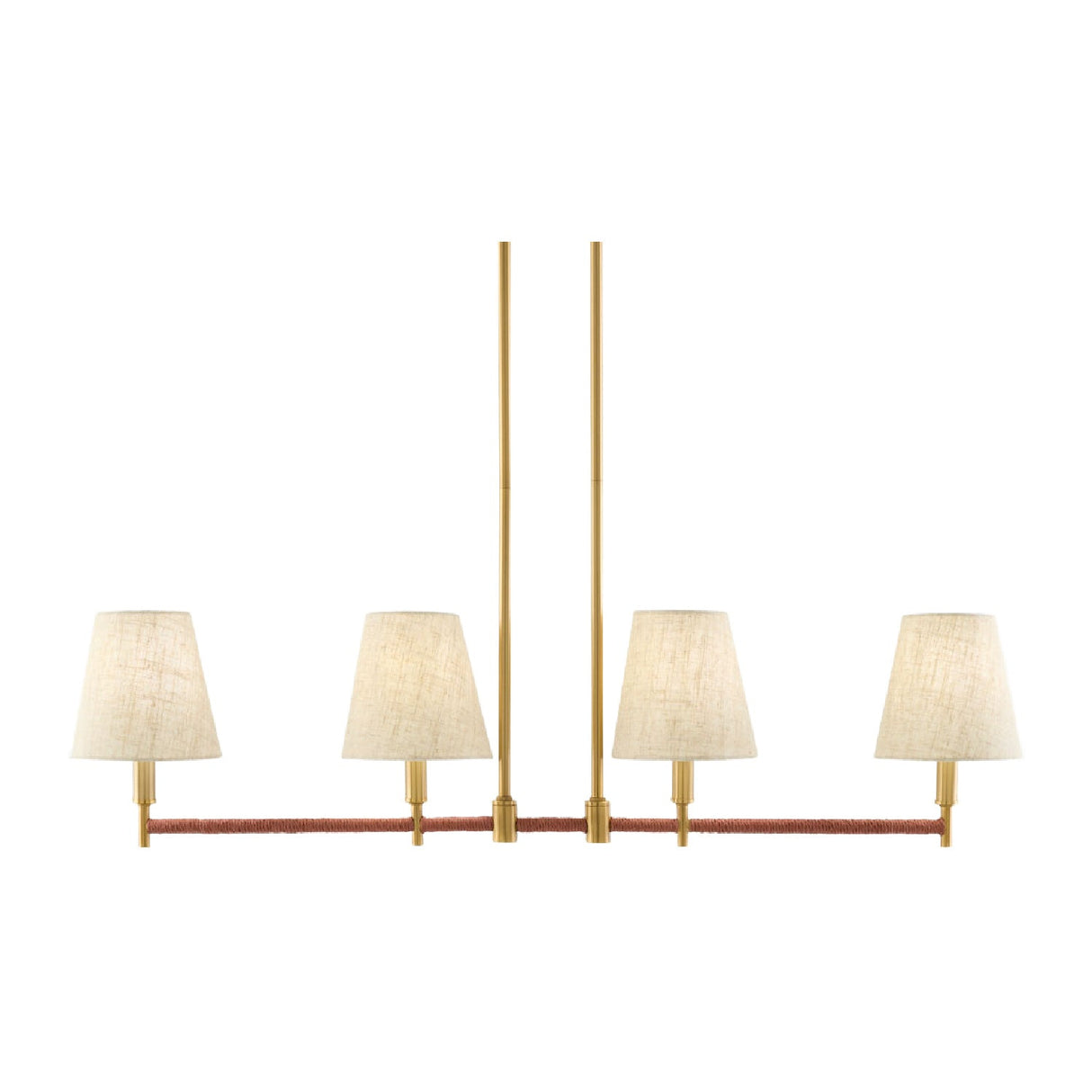 Modern European furniture - Fabric Shade 4-Light Linear Chandelier - www.oroa.com