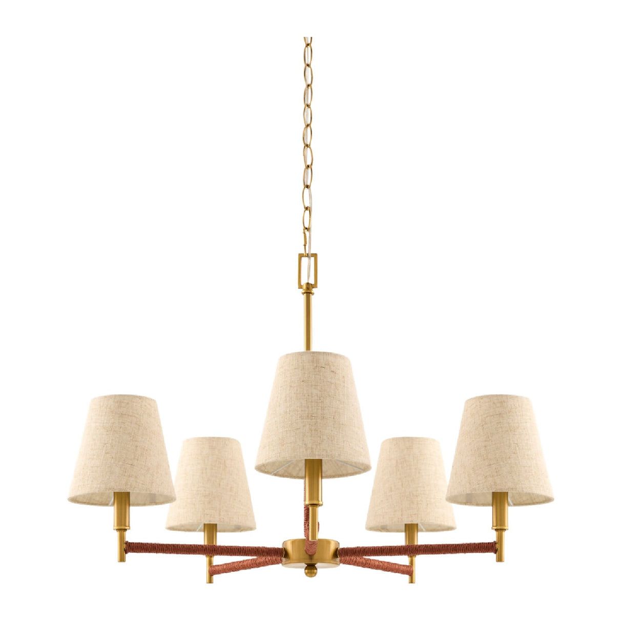 Modern European furniture - Gold Armed Chandelier - www.oroa.com