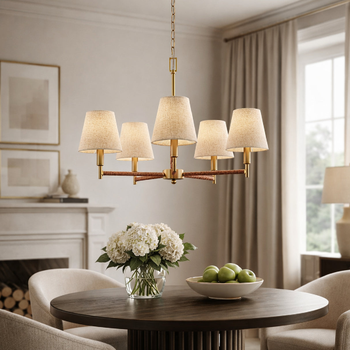 Modern European furniture - Gold Armed Chandelier - www.oroa.com