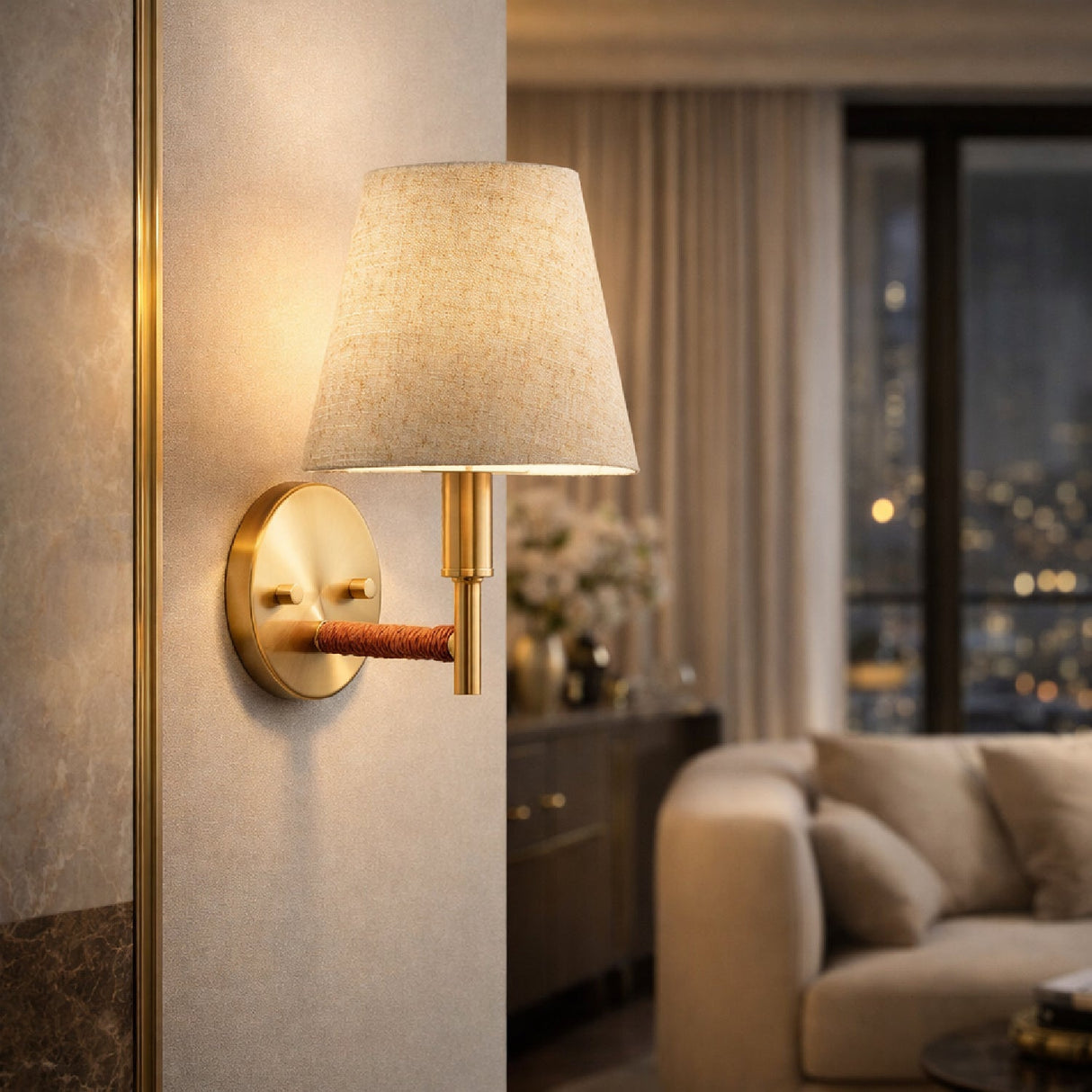 Modern European furniture - Gold Armed Wall Lamp - www.oroa.com