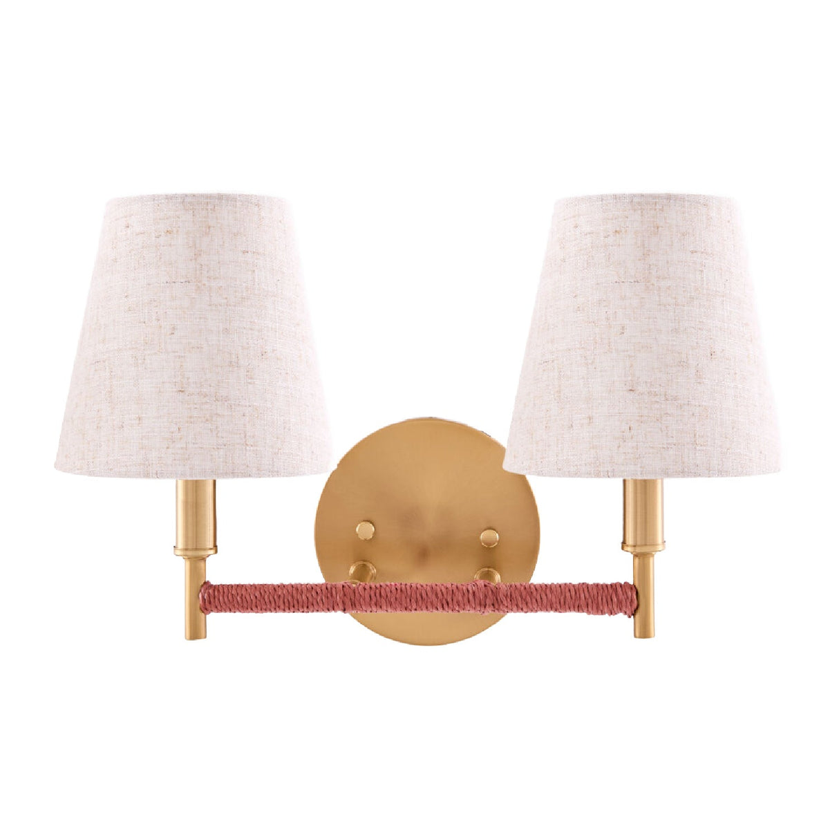 Modern European furniture - Fabric Shade 2-Light Wall Lamp - www.oroa.com