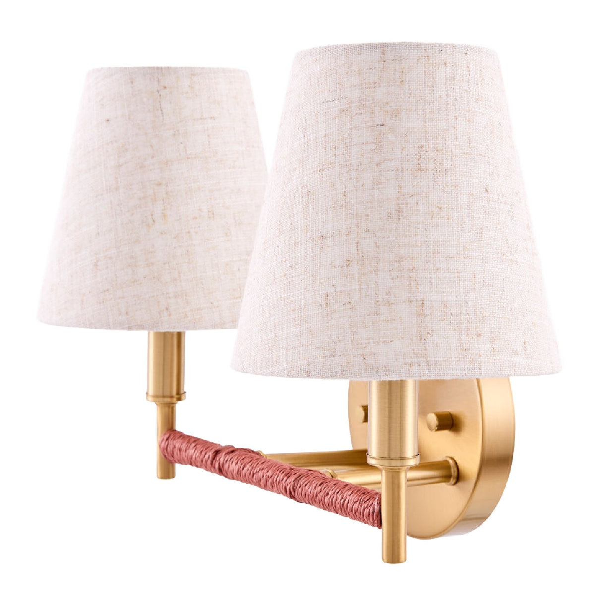Modern European furniture - Fabric Shade 2-Light Wall Lamp - www.oroa.com