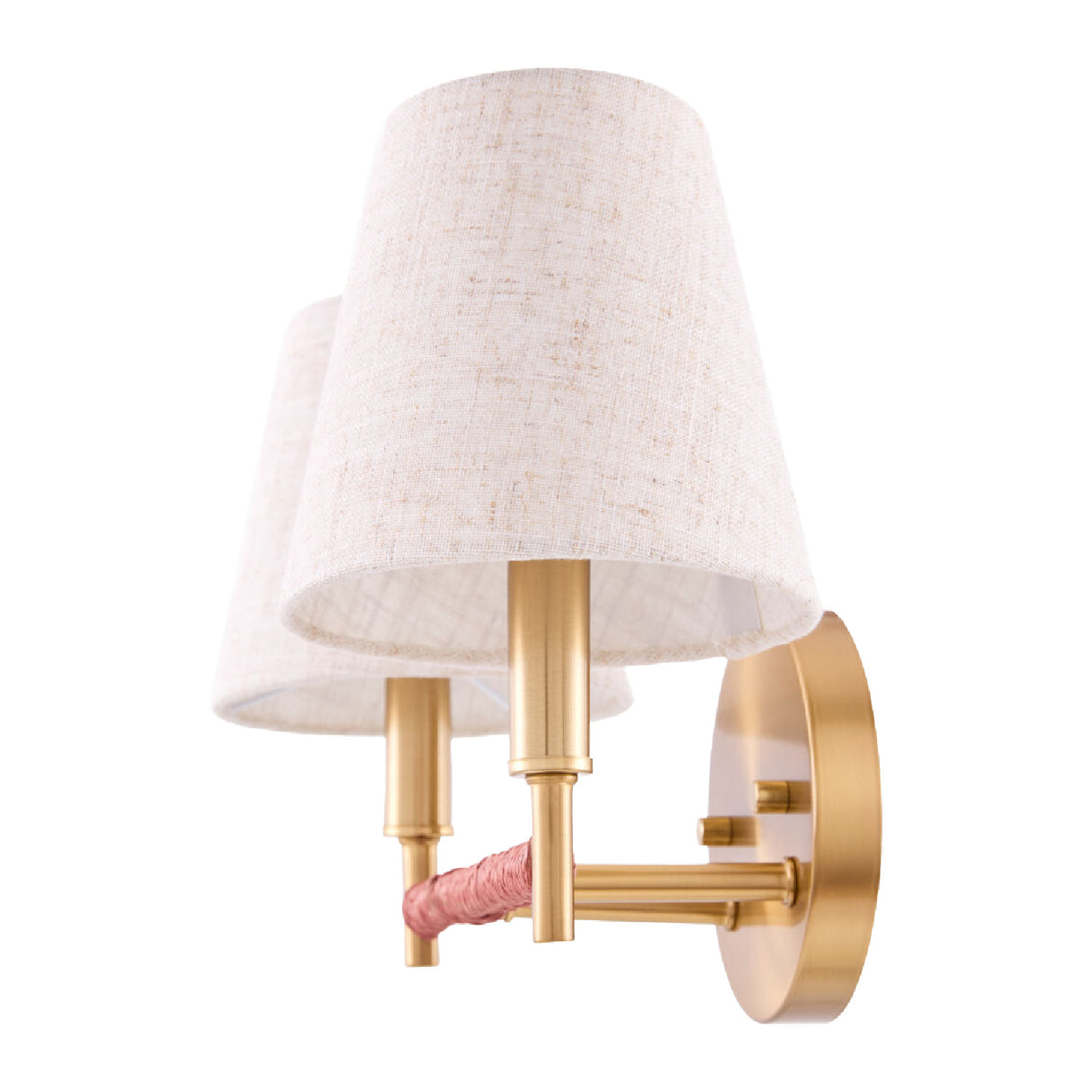 Modern European furniture - Fabric Shade 2-Light Wall Lamp - www.oroa.com