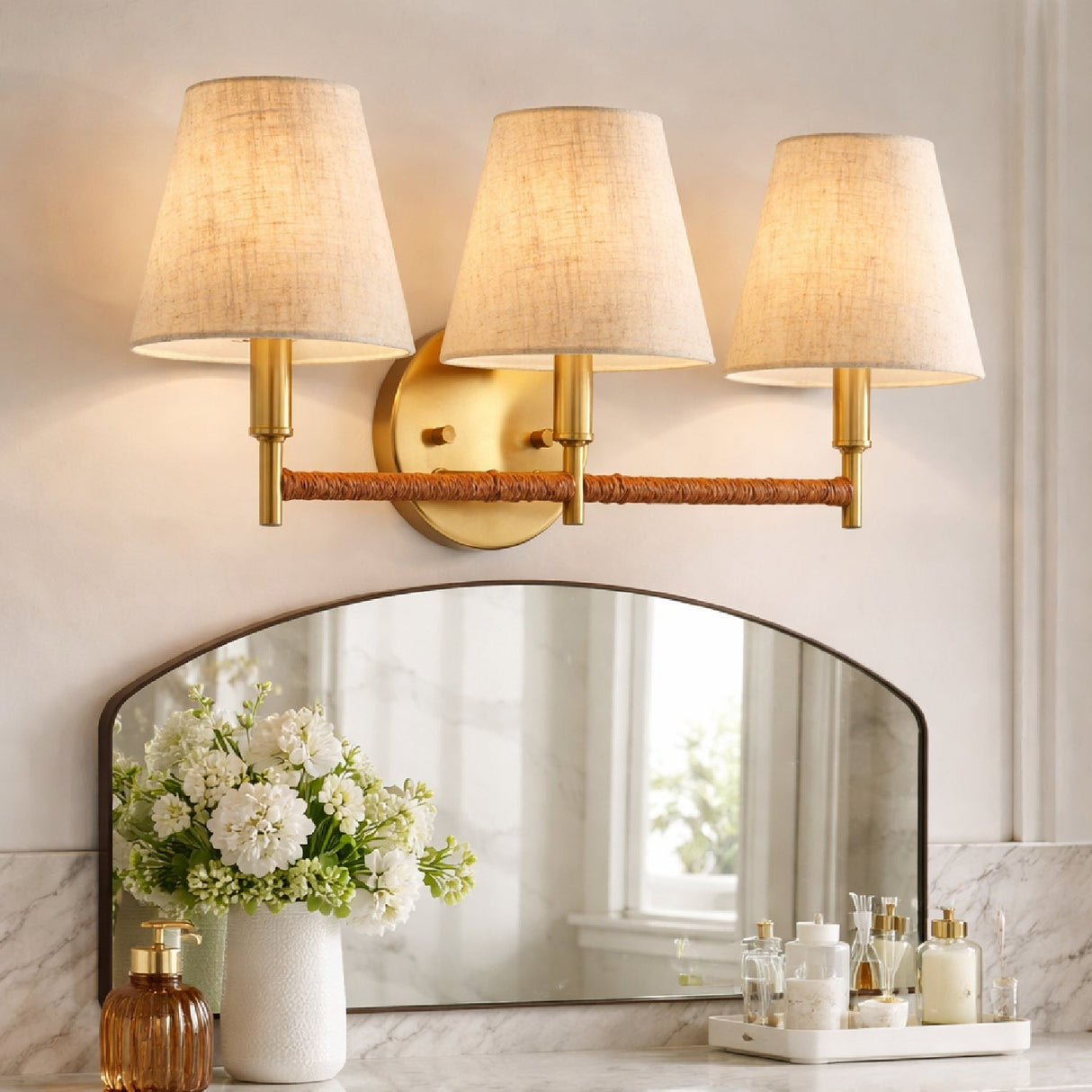 Modern European furniture - Gold Armed Wall Lamp - www.oroa.com