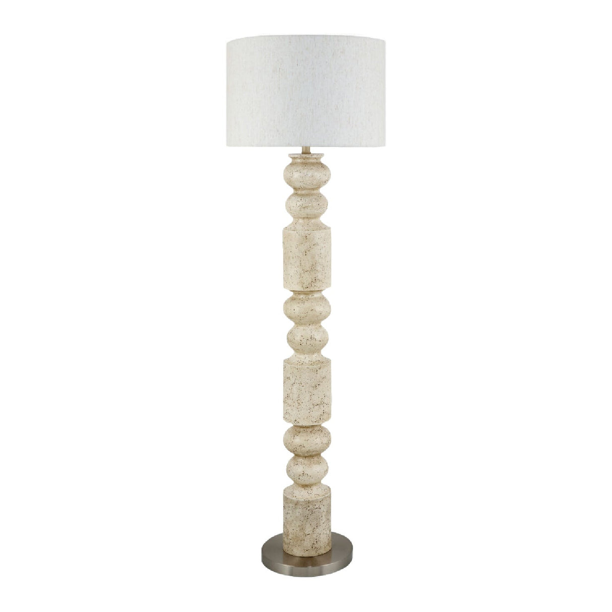 Modern European furniture - Cream Layered Base Floor Lamp - www.oroa.com