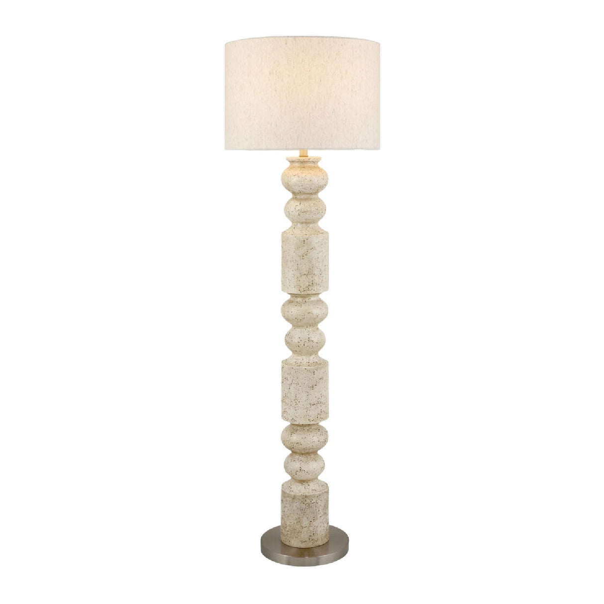Modern European furniture - Cream Layered Base Floor Lamp - www.oroa.com