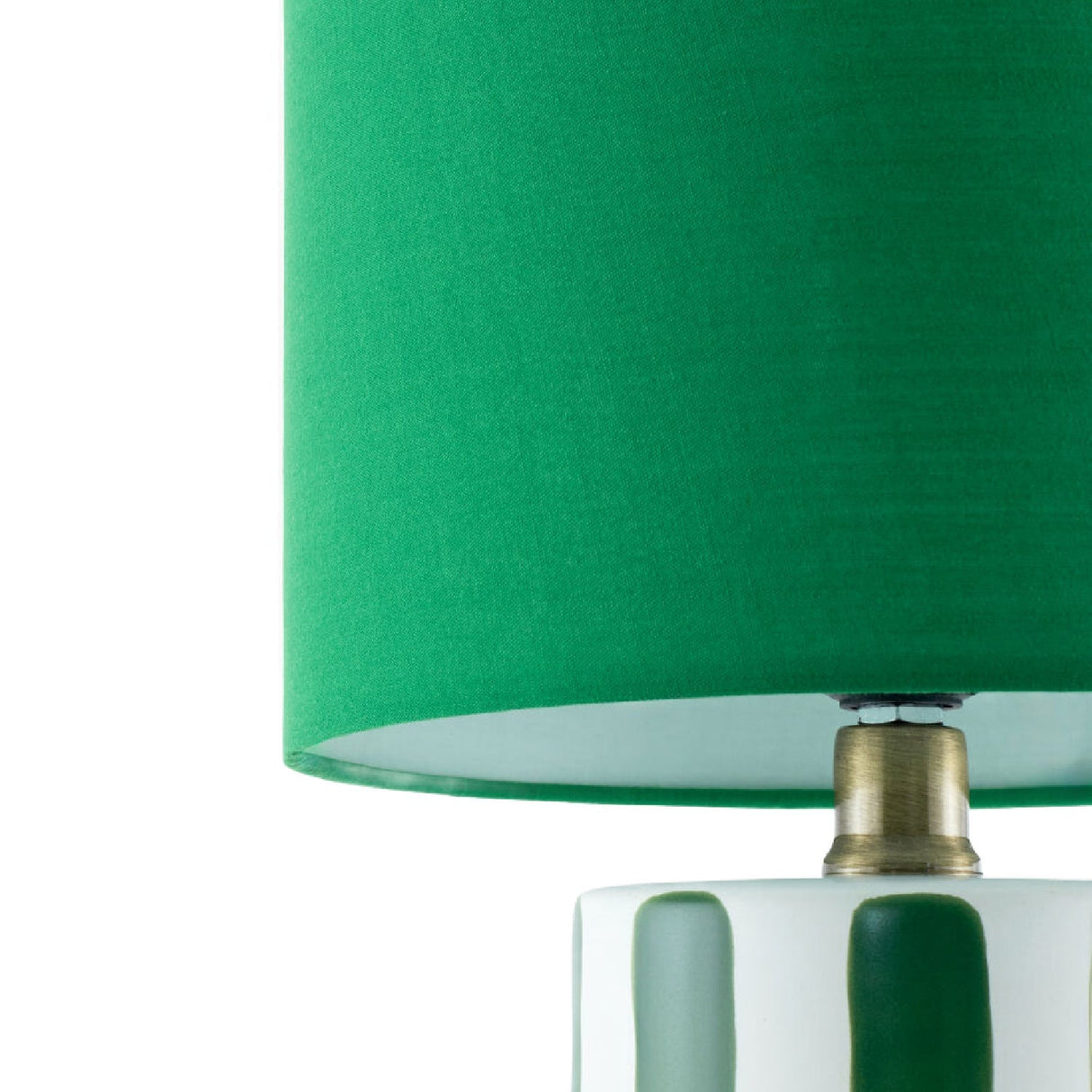 Modern European furniture - Striped Ceramic Linen Table Lamp - www.oroa.com