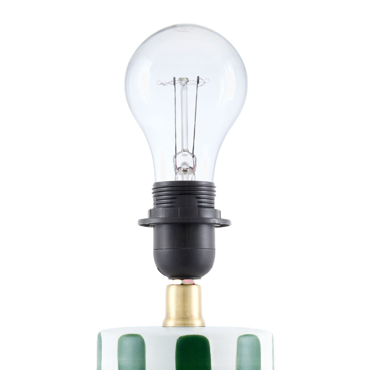 Modern European furniture - Striped Ceramic Linen Table Lamp - www.oroa.com