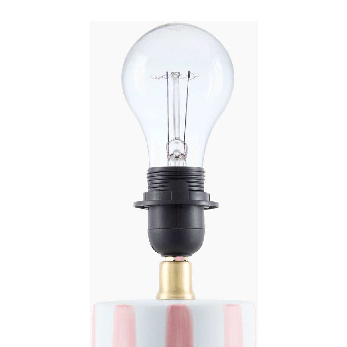 Modern European furniture - Striped Ceramic Linen Table Lamp - www.oroa.com