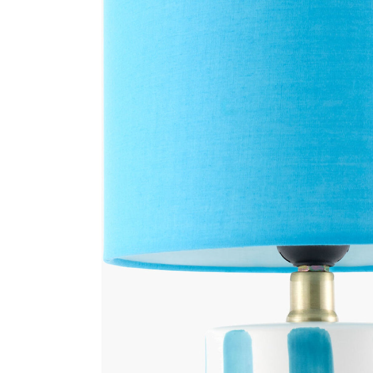Modern European furniture - Striped Ceramic Linen Table Lamp - www.oroa.com