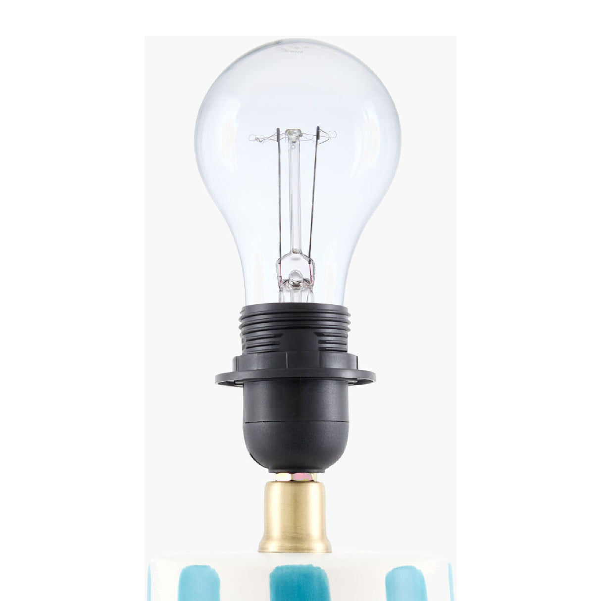 Modern European furniture - Striped Ceramic Linen Table Lamp - www.oroa.com