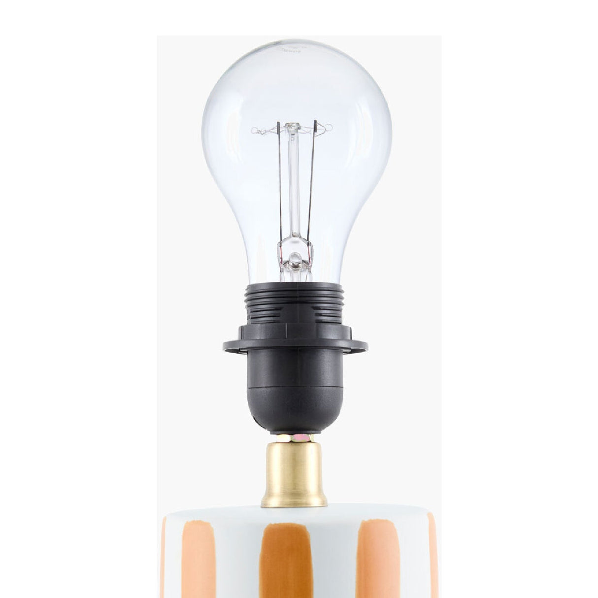 Modern European furniture - Striped Ceramic Linen Table Lamp - www.oroa.com